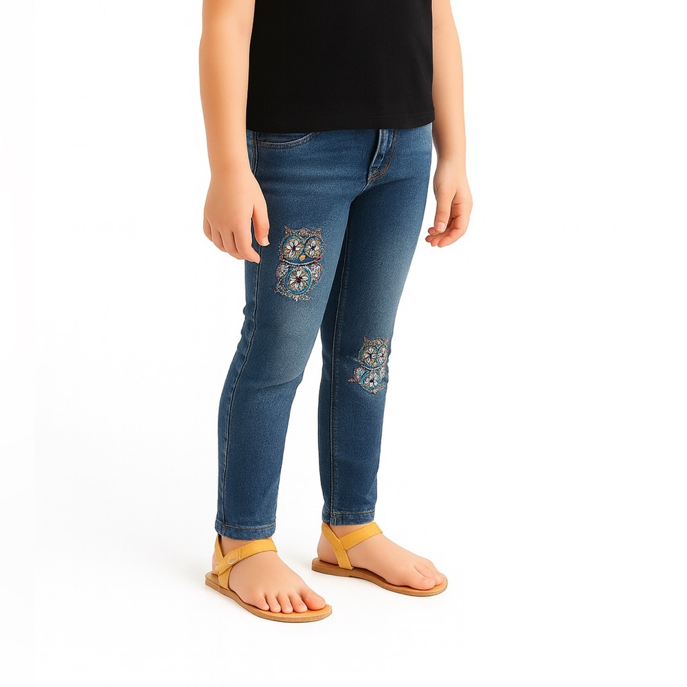 Owl Jewel Knee Jeans